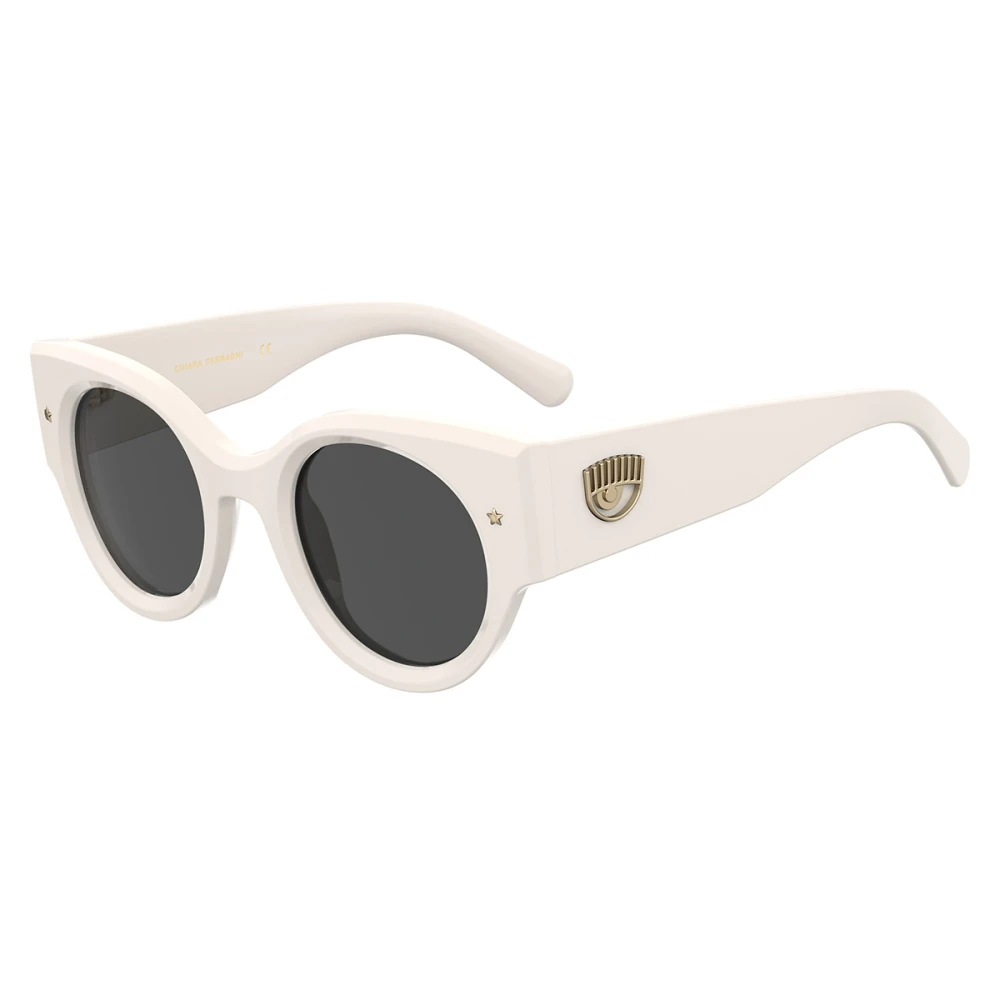 Chiara Ferragni Collection Trendy Oversized Zonnebril Cf7024 S VK6 White Dames