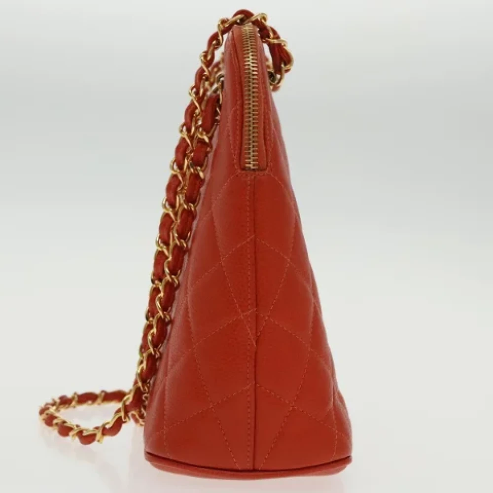 Chanel Vintage Pre-owned Leather chanel-bags Orange Dames