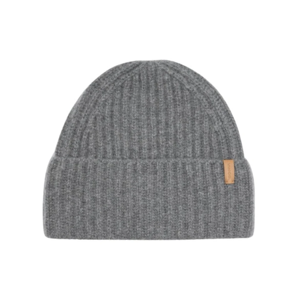 Vince Chunky-Gebreide Cashmere Beanie Gray Dames