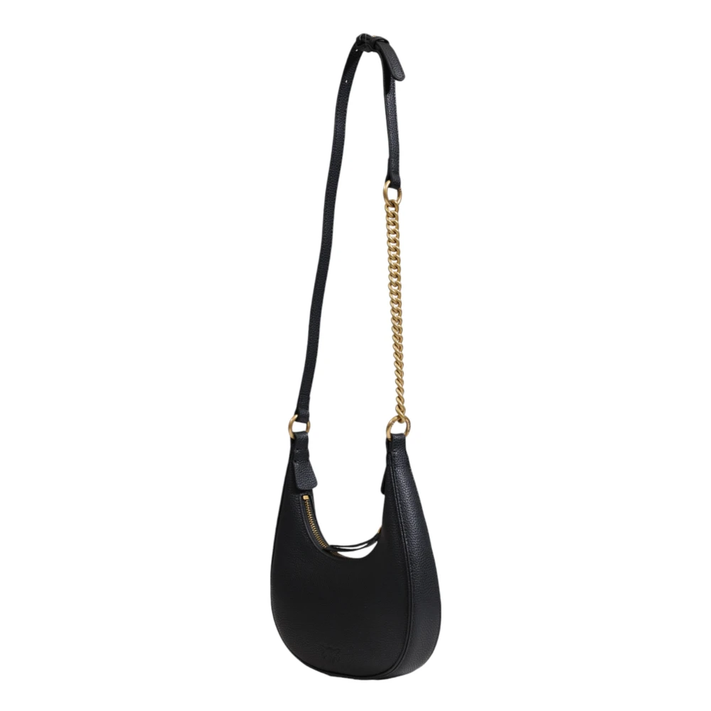 pinko Mini Hobo Tas Herfst Winter Collectie Black Dames