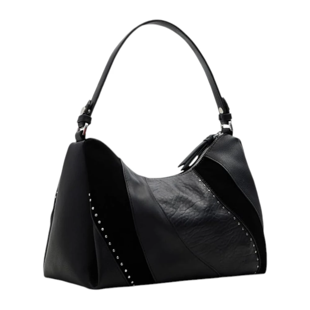 Desigual Stijlvolle dames schoudertas van synthetisch leer Black Dames
