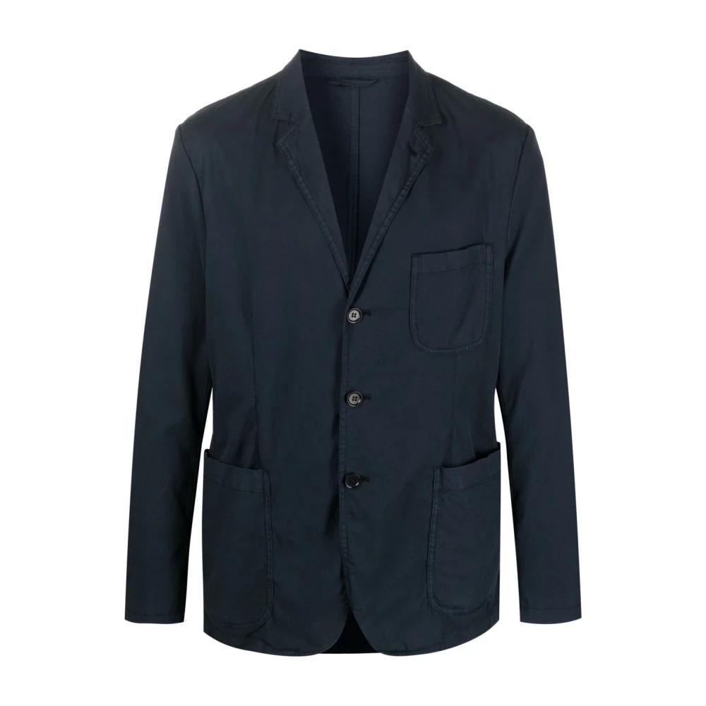 Aspesi Blauwe Single-Breasted Blazer Blue Heren