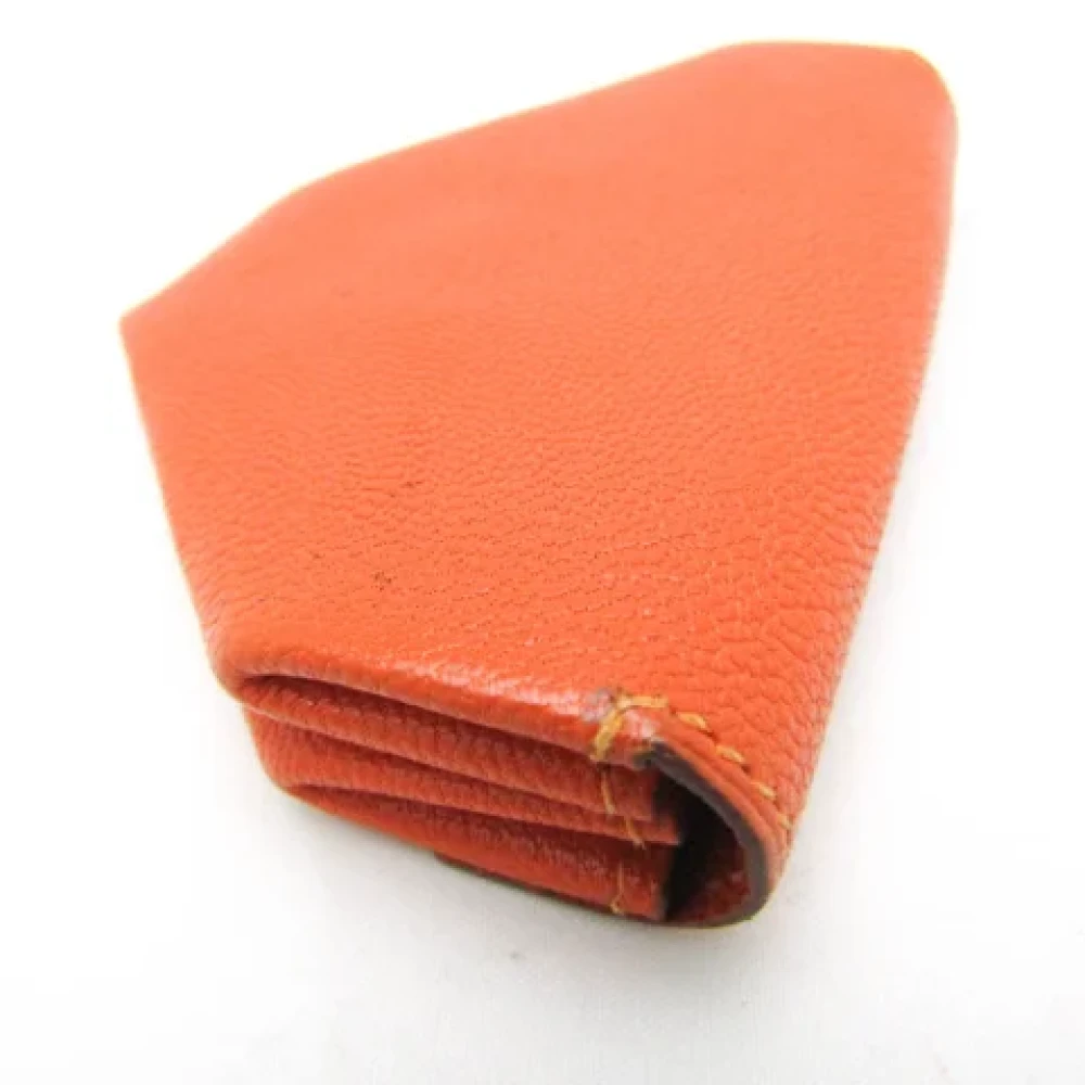Hermès Vintage Pre-owned Leather wallets Orange Dames