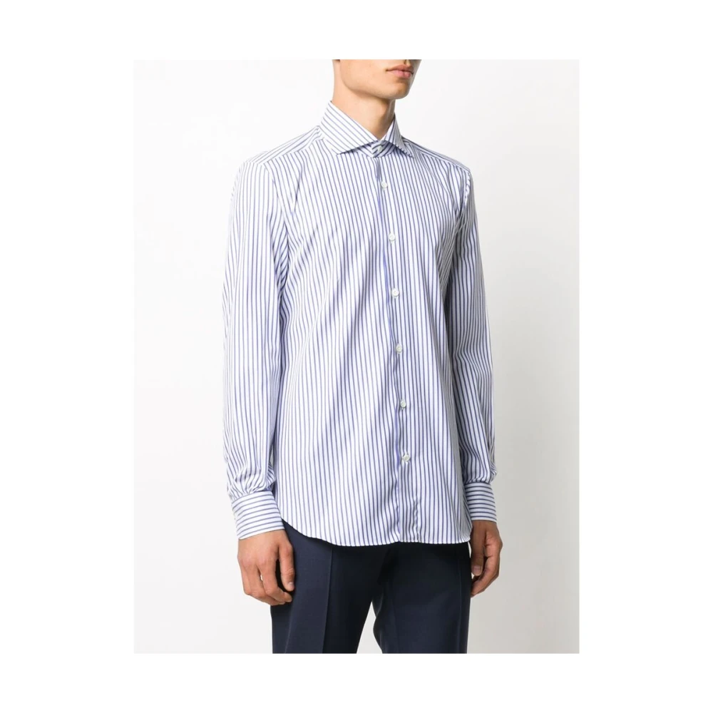 Mazzarelli Casual Shirts Blue Heren