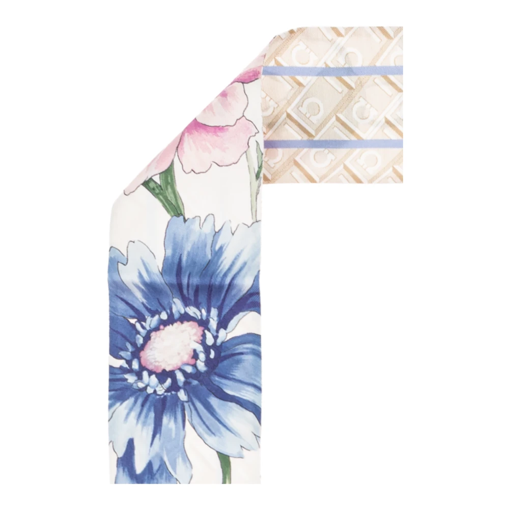 Salvatore Ferragamo Zijden sjaal met bloemenpatroon Multicolor Dames