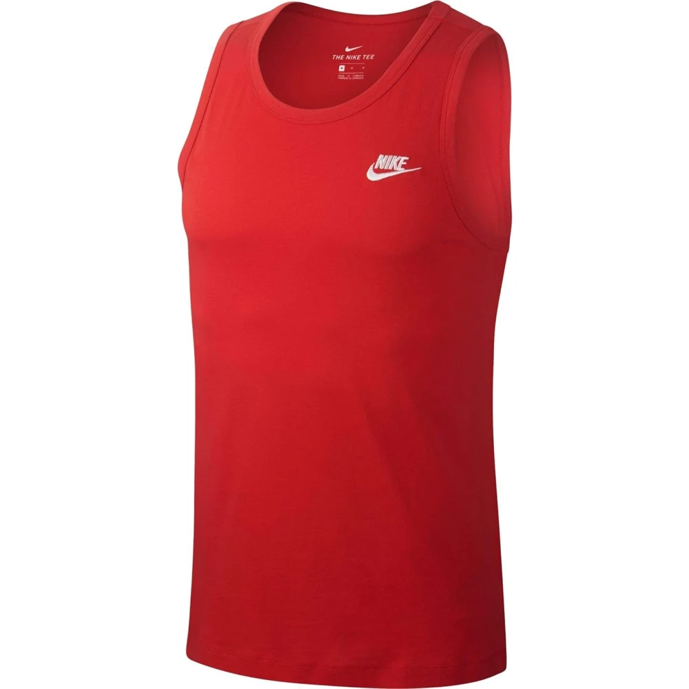 Nike Röd Club Tank Top Läder Tyg Red, Herr