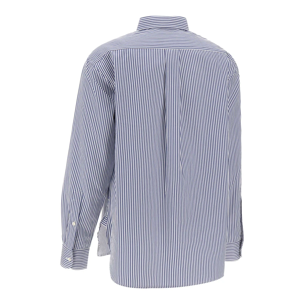 Polo Ralph Lauren Blauw Gestreept Katoenen Shirt Classics Blue Dames