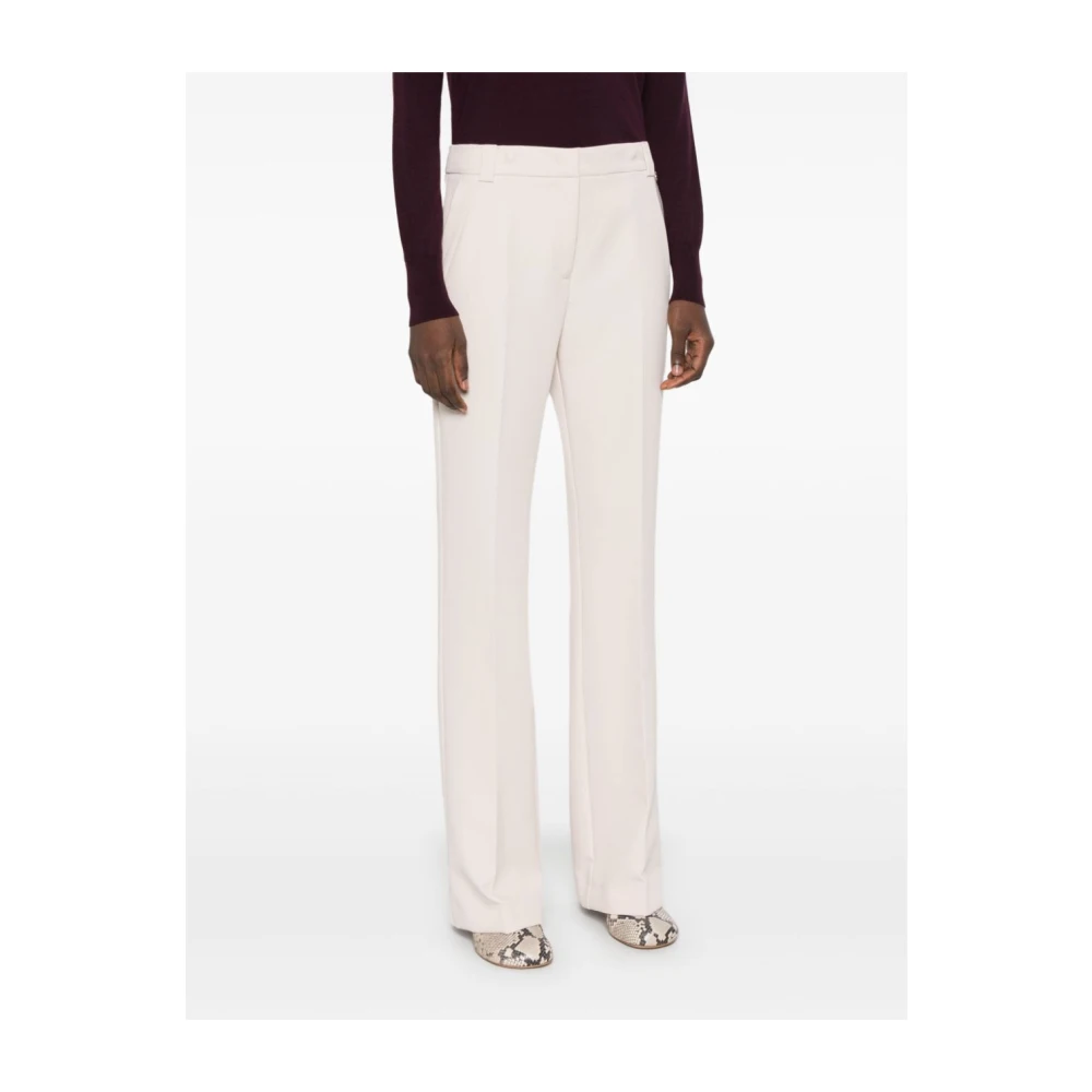 Liu Jo Beige Textuur Flare Broek Beige Dames