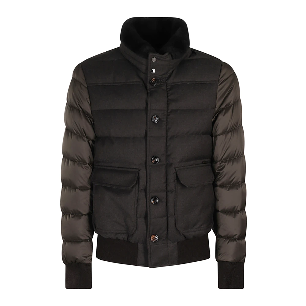 Moorer Moderne Zwarte Jas Gray Heren