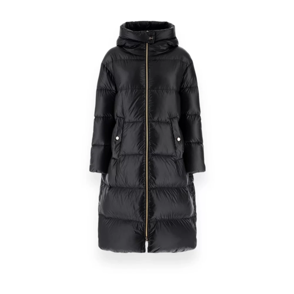Herno Black Parkas, Female, Xl, Parka In Nylon Ultralight