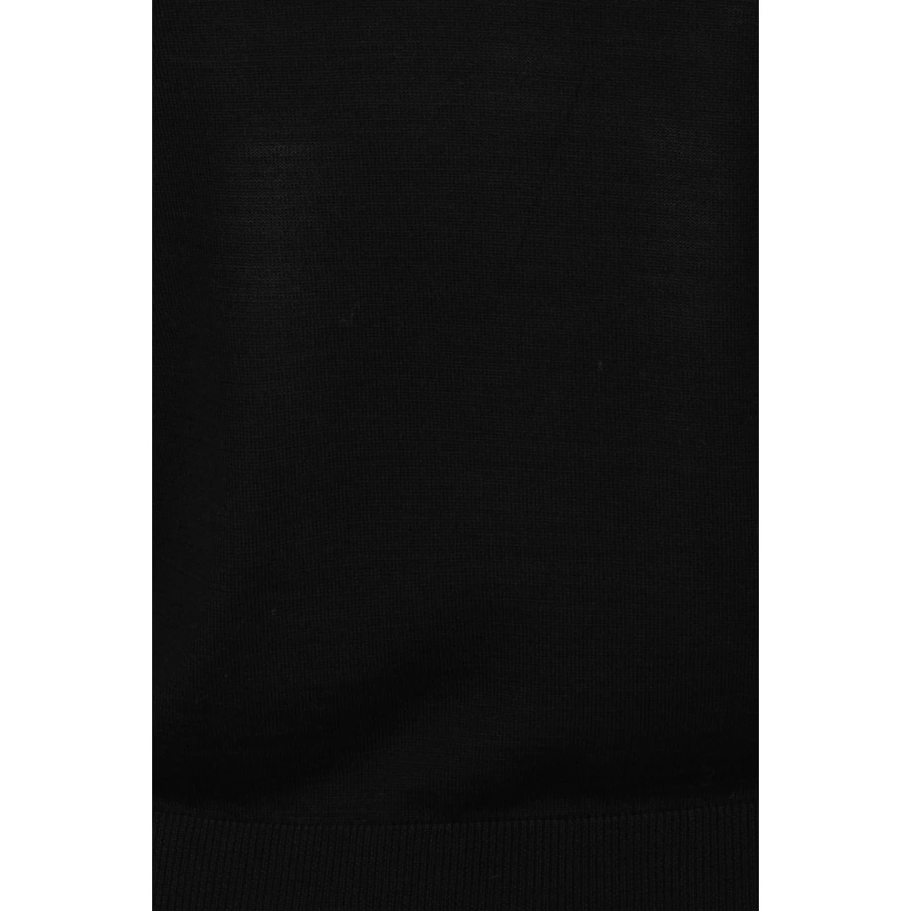 Dondup Zwarte Trui V-Hals Stijl Black Dames