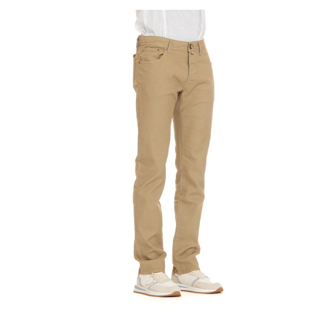 Jacob Cohën Luxe 5-pocket linnen blend broek Brown Heren