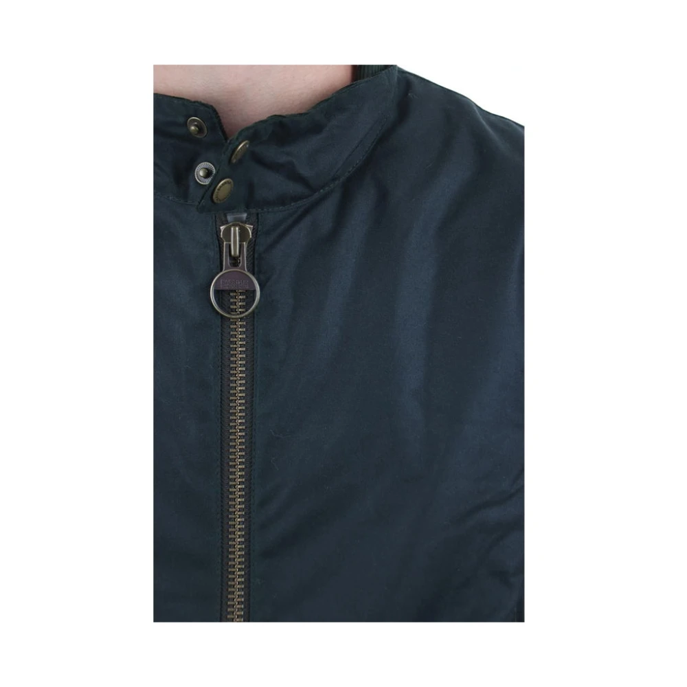 Barbour Sage Jack met Geribbelde Fluwelen Kraag Black Heren