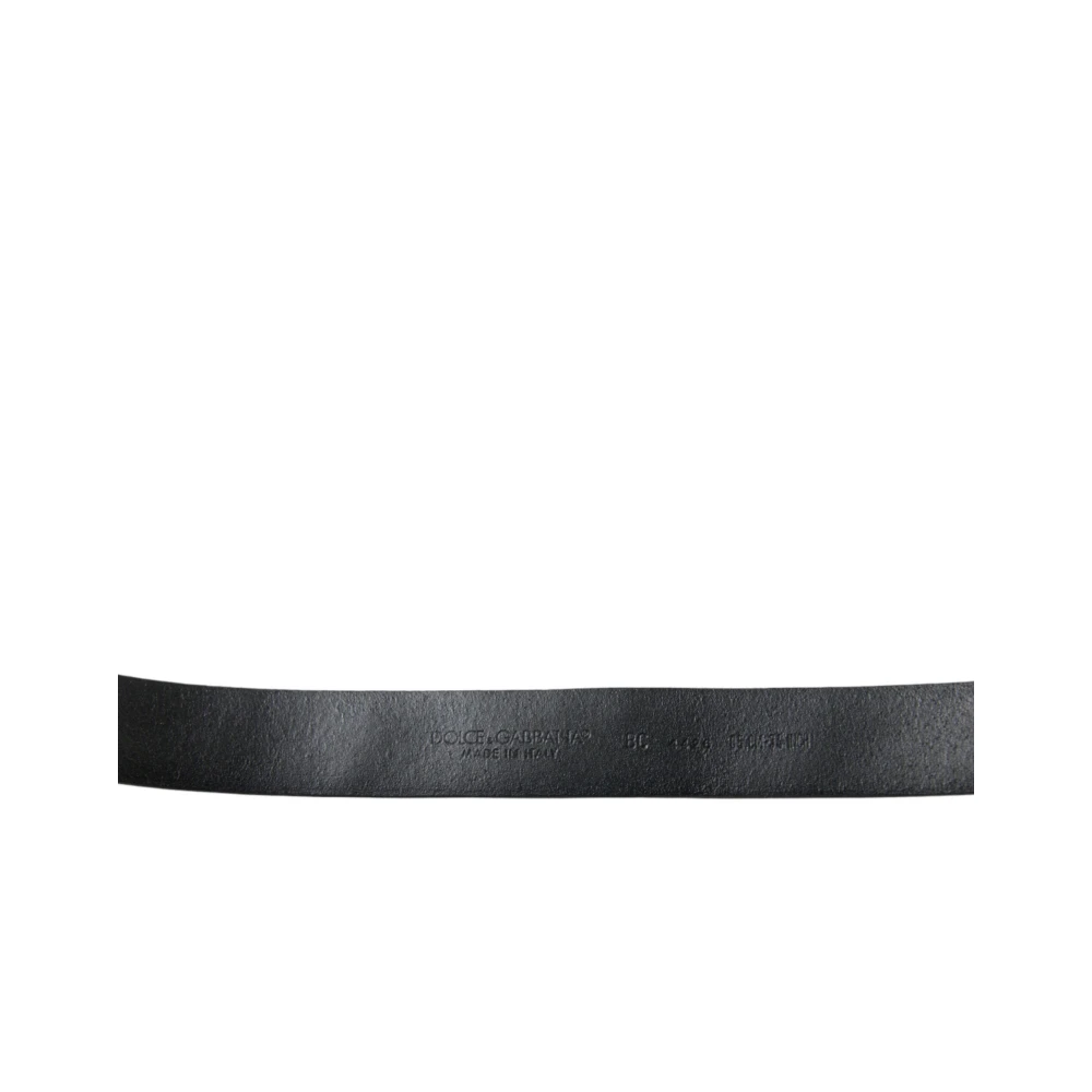 Dolce & Gabbana Gegraveerde Logo Leren Riem Black Dames