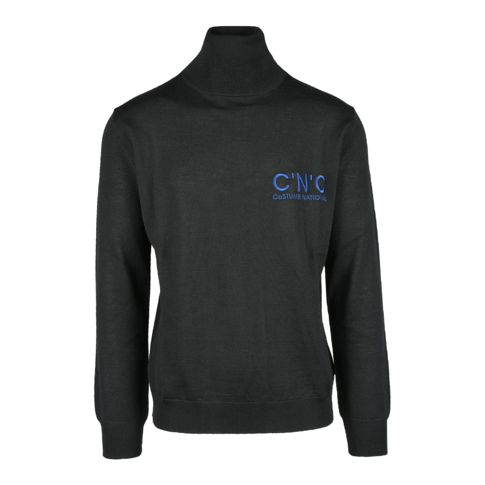 Costume National Wolmix Gebreide Trui Black Heren
