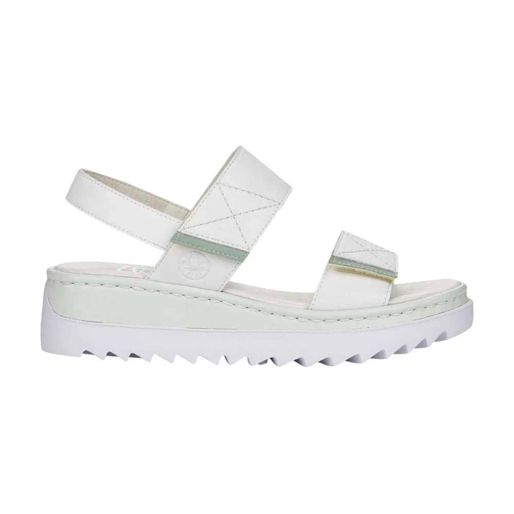 Rieker Women's White Weiss Casual Open Sandals - Flat Sandals - 9 Uk - Shoes