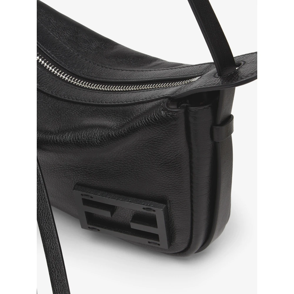 Fendi Iconische FF-versierde schoudertas Black Dames