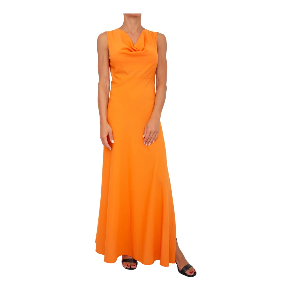 Twinset Women's Orange Maxi Dresses, Xl, Dress