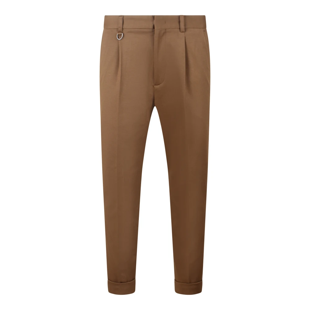 Paolo Pecora Stretch Katoen Chino Broek Brown Heren