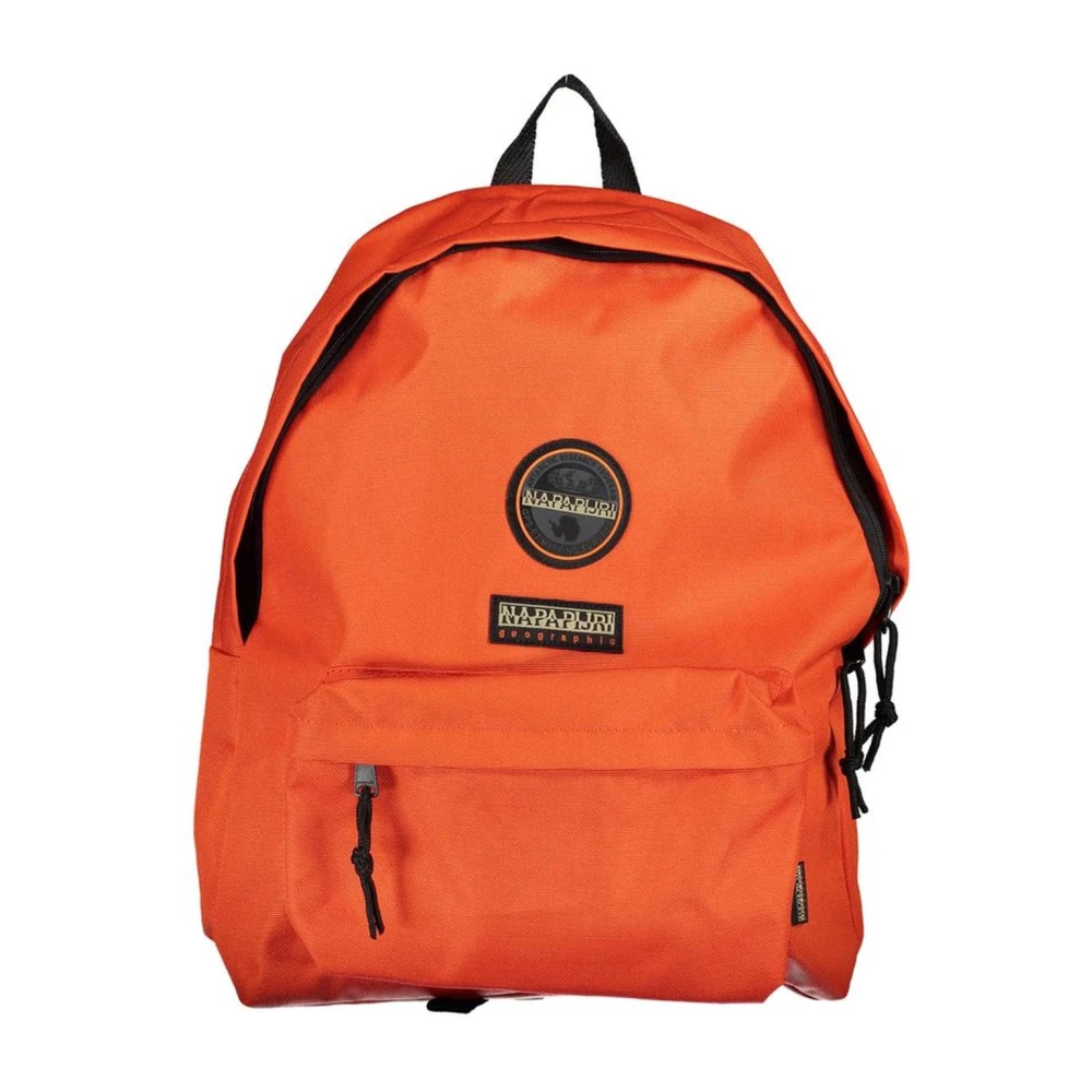 Napapijri Orange Cotton Backpack with Adjustable Straps Orange Heren