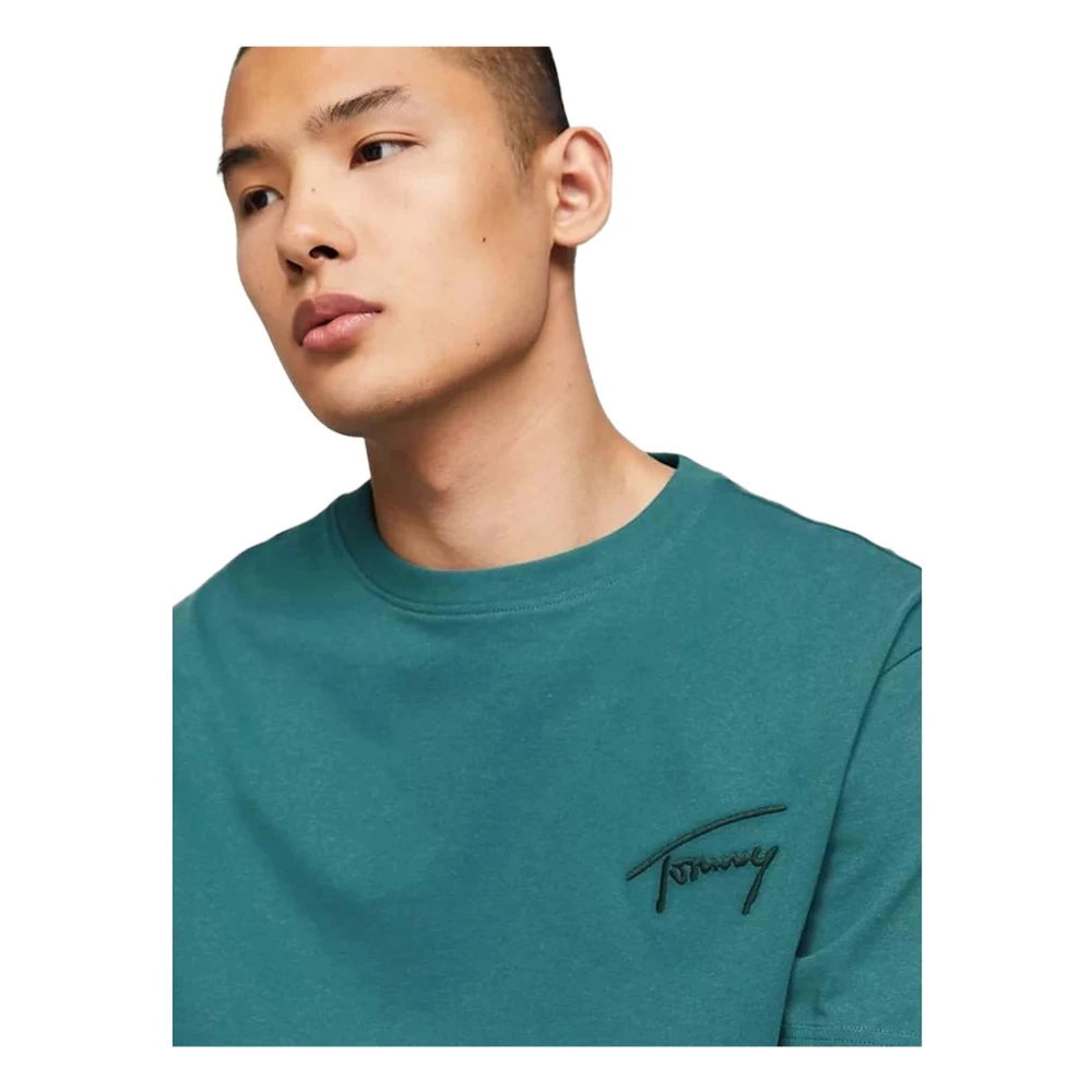 Tommy Hilfiger Reg Signature T-shirt Green Heren