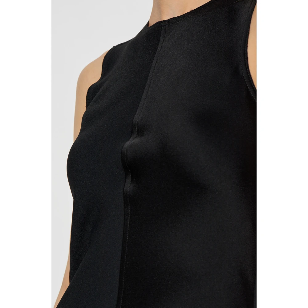 Ami Paris Mouwloze jurk Black Dames
