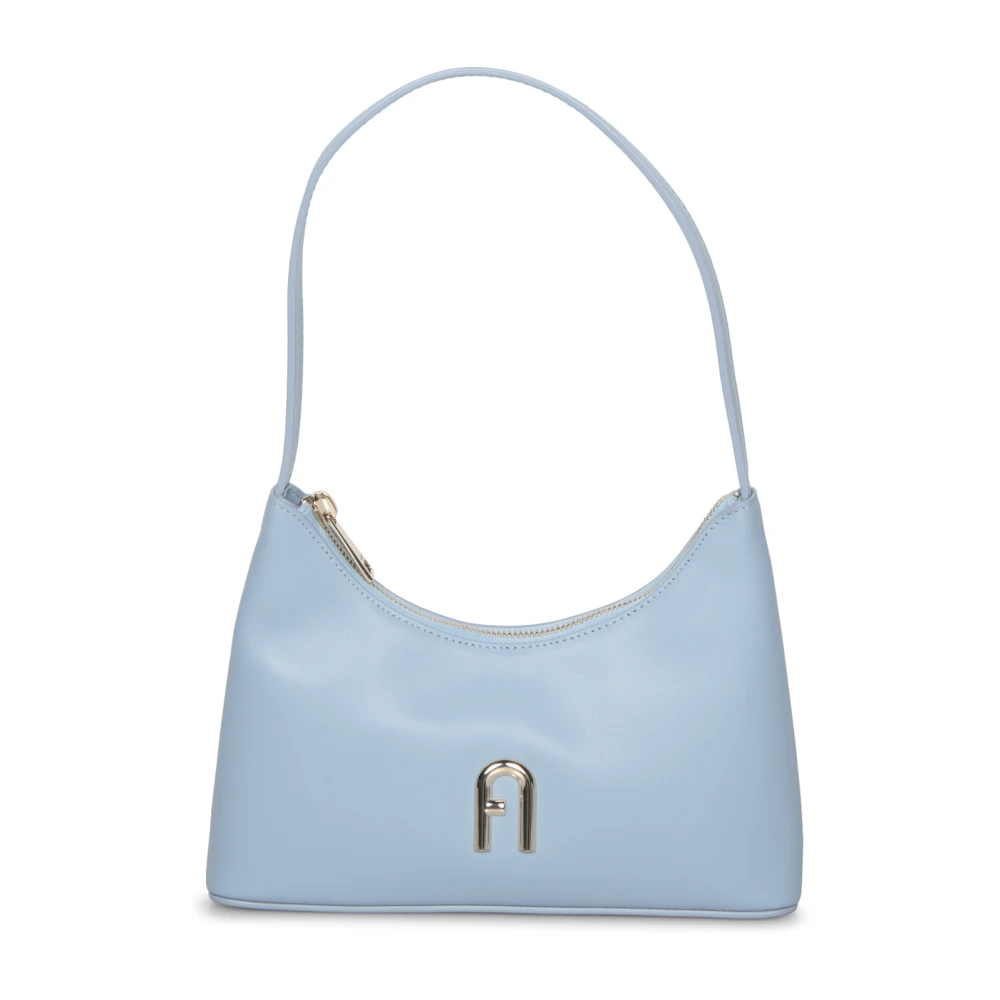 Furla Elegante Leren Mini Tas Lichtblauw Blue Dames