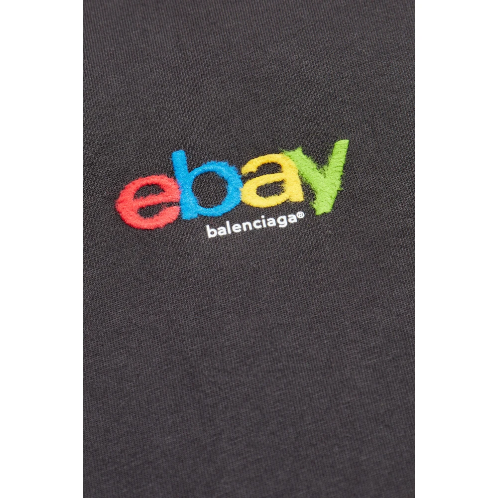 Balenciaga T-shirt met gekreukeld effect Gray Heren