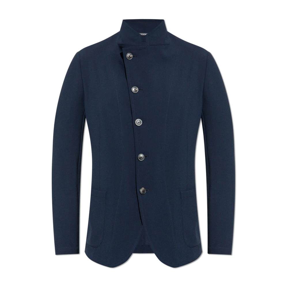Emporio Armani Mannelijk Blauw Single-Breasted Blazer