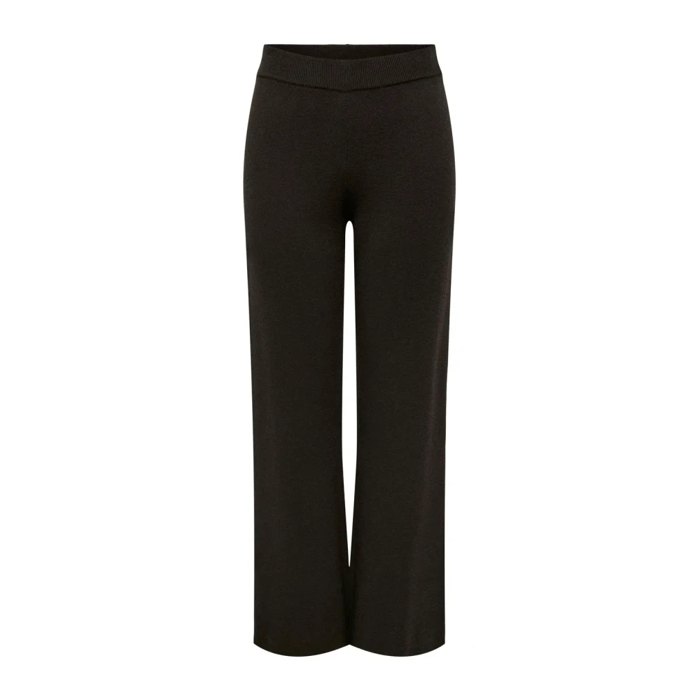 Only Jacquard Gebreide Loszittende Broek Brown Dames