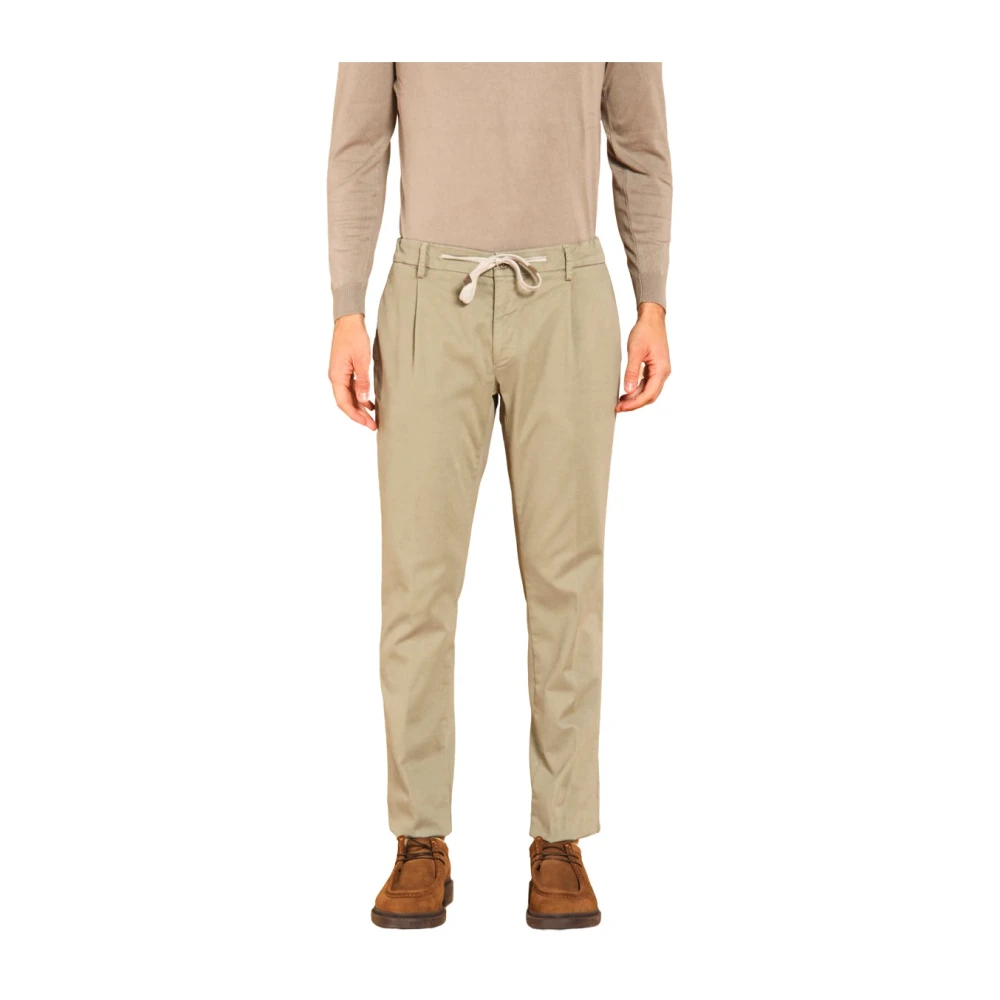 Mason's Groene City String Gabardine Chino's Green Heren
