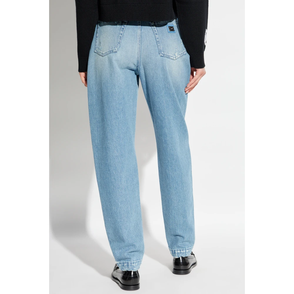 Dolce & Gabbana Jeans met logo Blue Dames