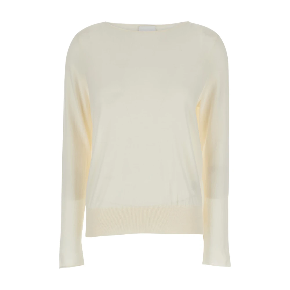 Allude Boatneck Witte Sweater White Dames