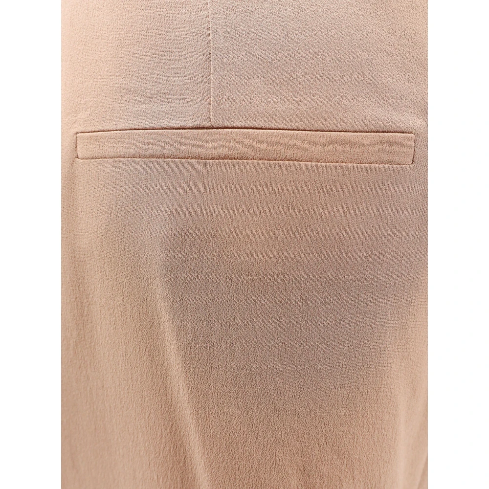 Saint Laurent High Waist Wijde Broek Brown Dames