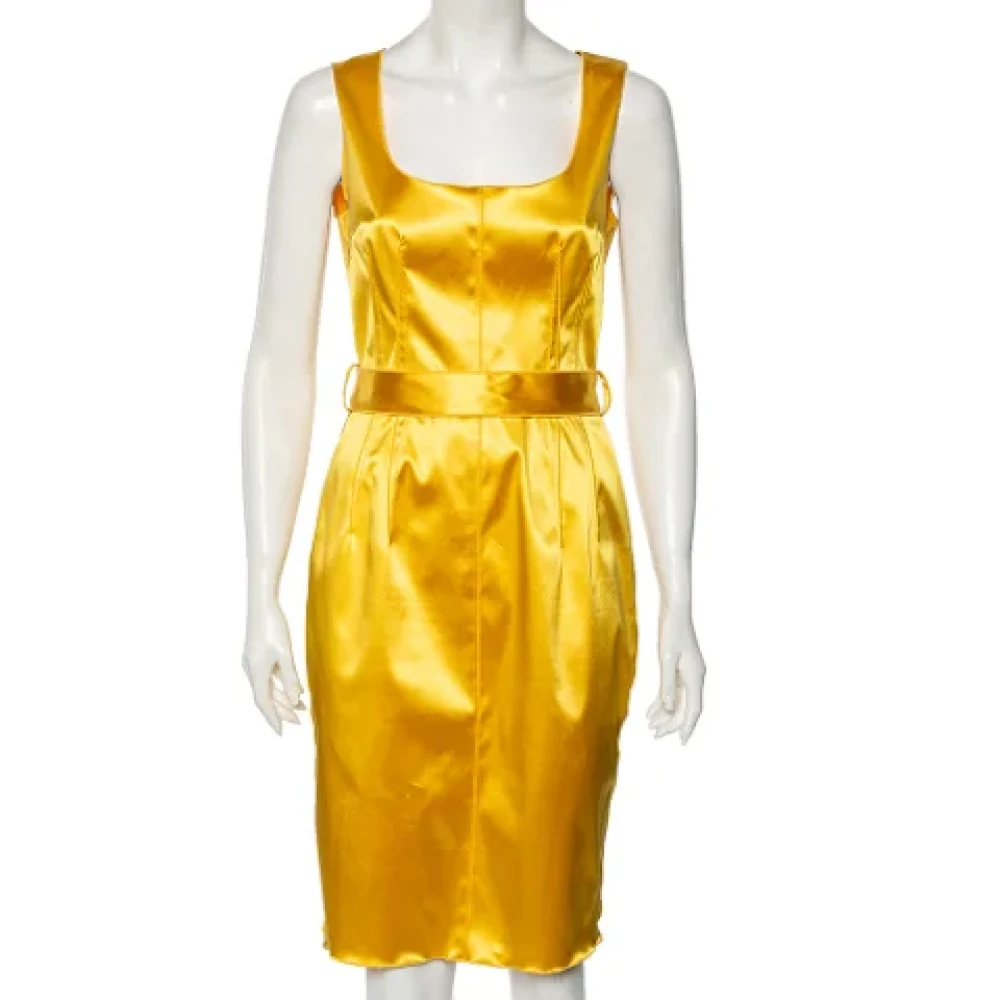 Dolce & Gabbana Pre-owned Acetate dresses Yellow Dames