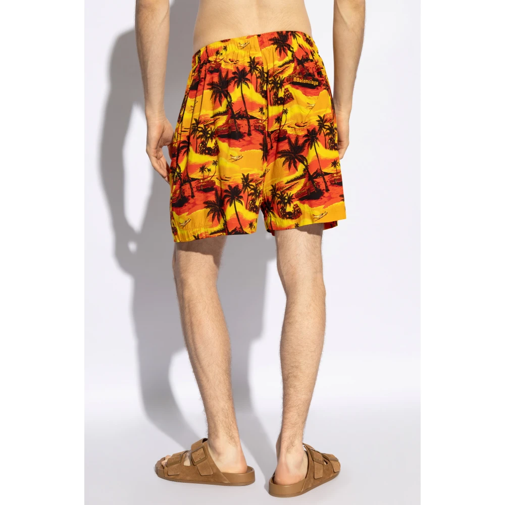Balenciaga Gedrukte Shorts Multicolor Heren