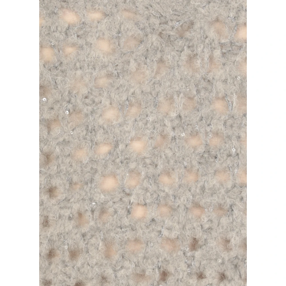 Antonelli Firenze Paillet Mouwloze Grijze Trui Gray Dames