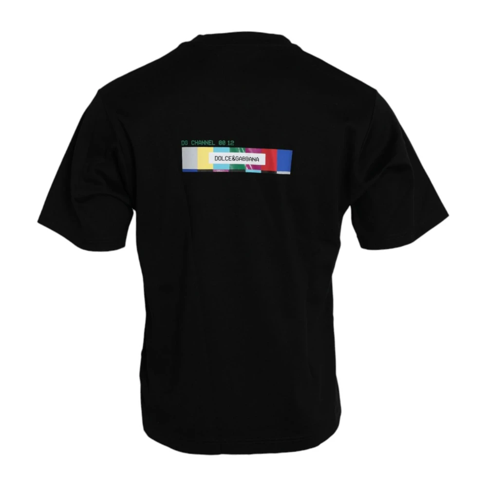 Dolce & Gabbana Zwarte Crew Neck T-shirt met Love Always Print Black Heren