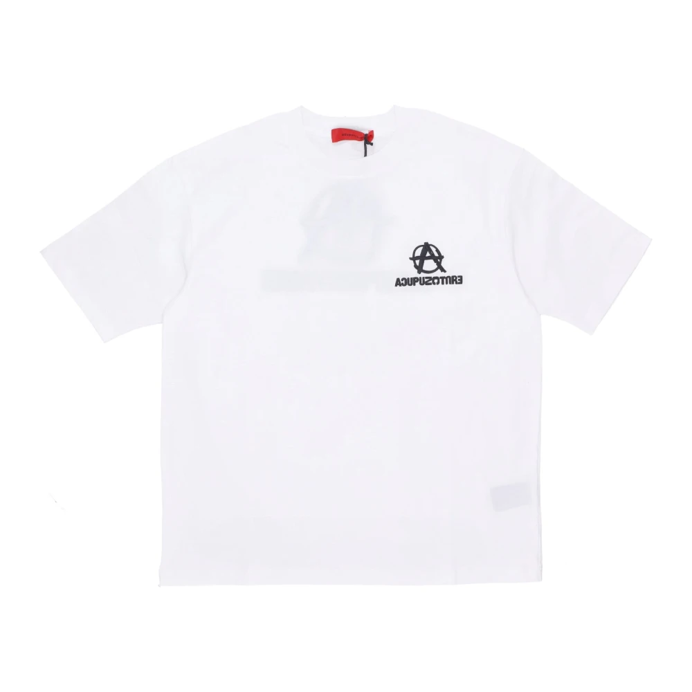 Acupuncture Witte Staggering Tee Korte Mouw Shirt White Heren