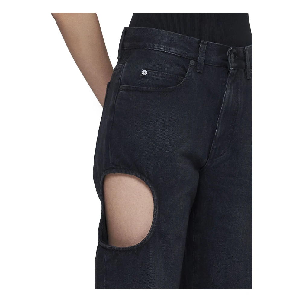 Off White Zwarte Denim Jeans Black Dames