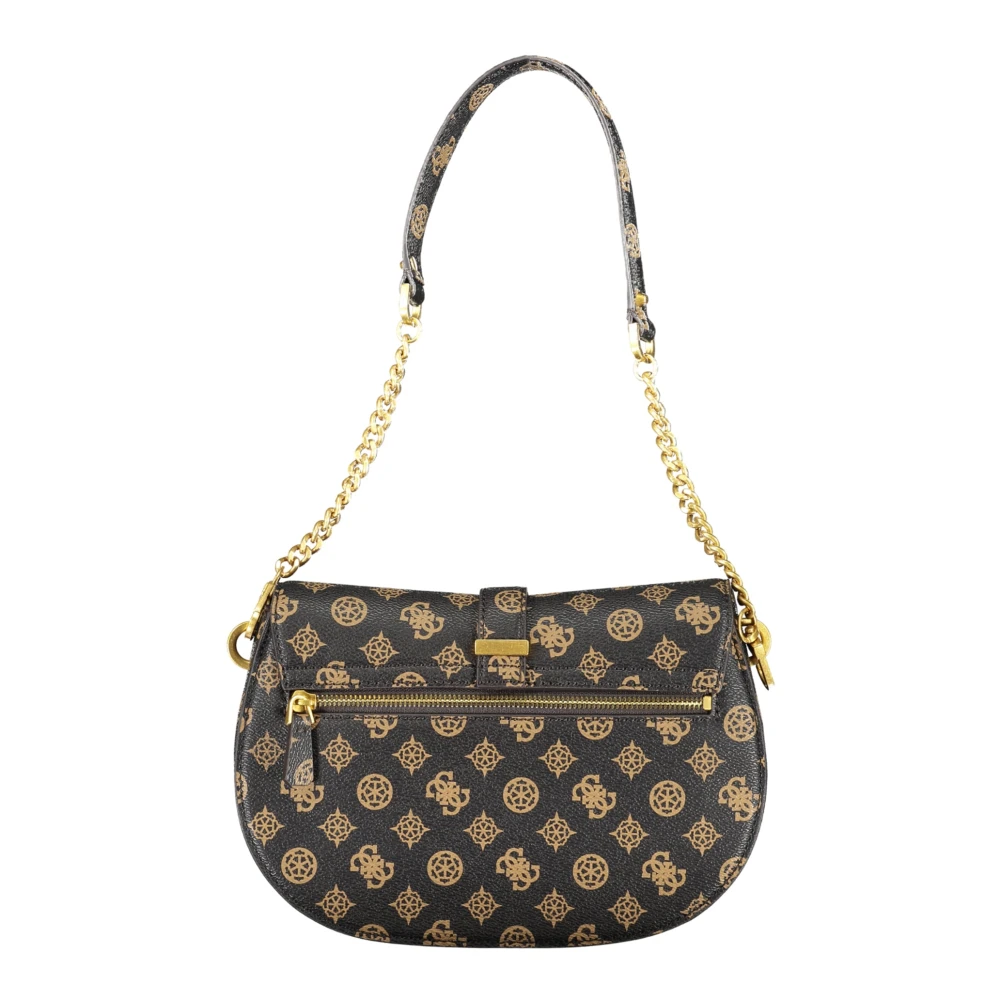 Guess Bruine Schoudertas met Kettingriem Brown Dames
