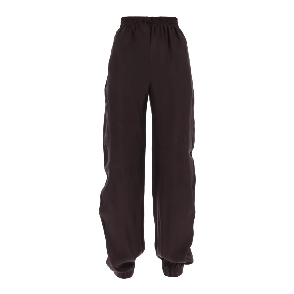 The Attico Relaxed-fit Monogram Jacquard Broek Brown Dames