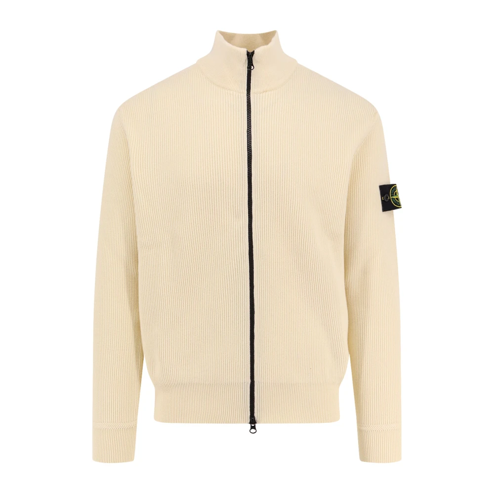 Stone Island Katoenen Ritsvest Beige Heren
