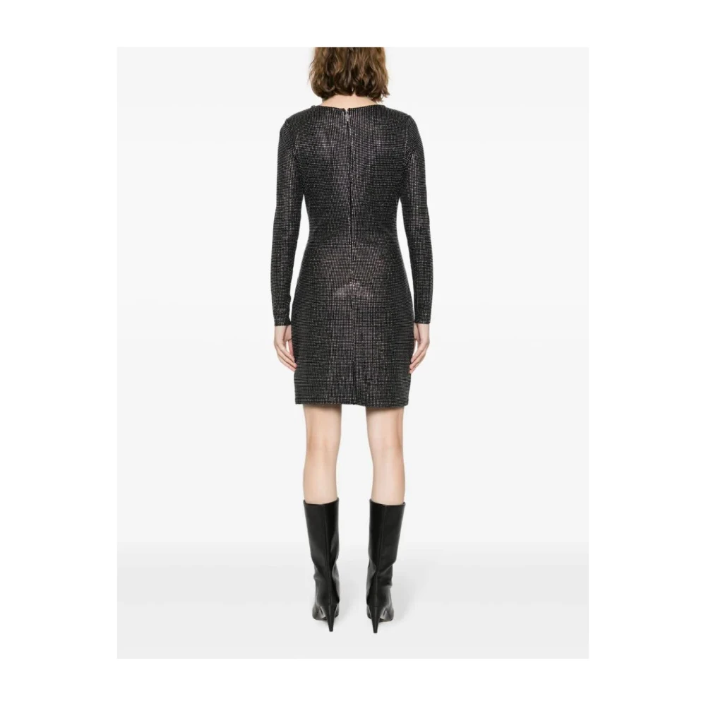 Michael Kors Zwart Zilveren Rhinestone Mini Jurk Black Dames