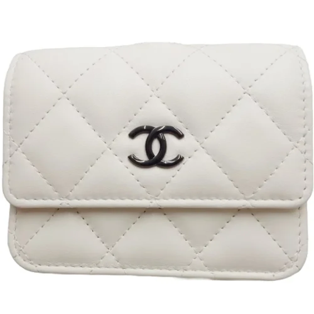 Chanel Vintage Pre-owned Leather wallets White Dames