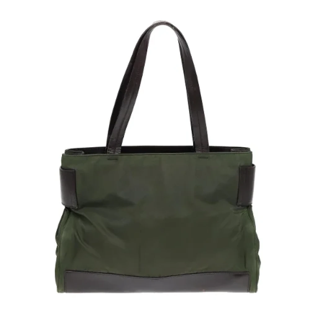 Prada Vintage Pre-owned Fabric totes Green Dames