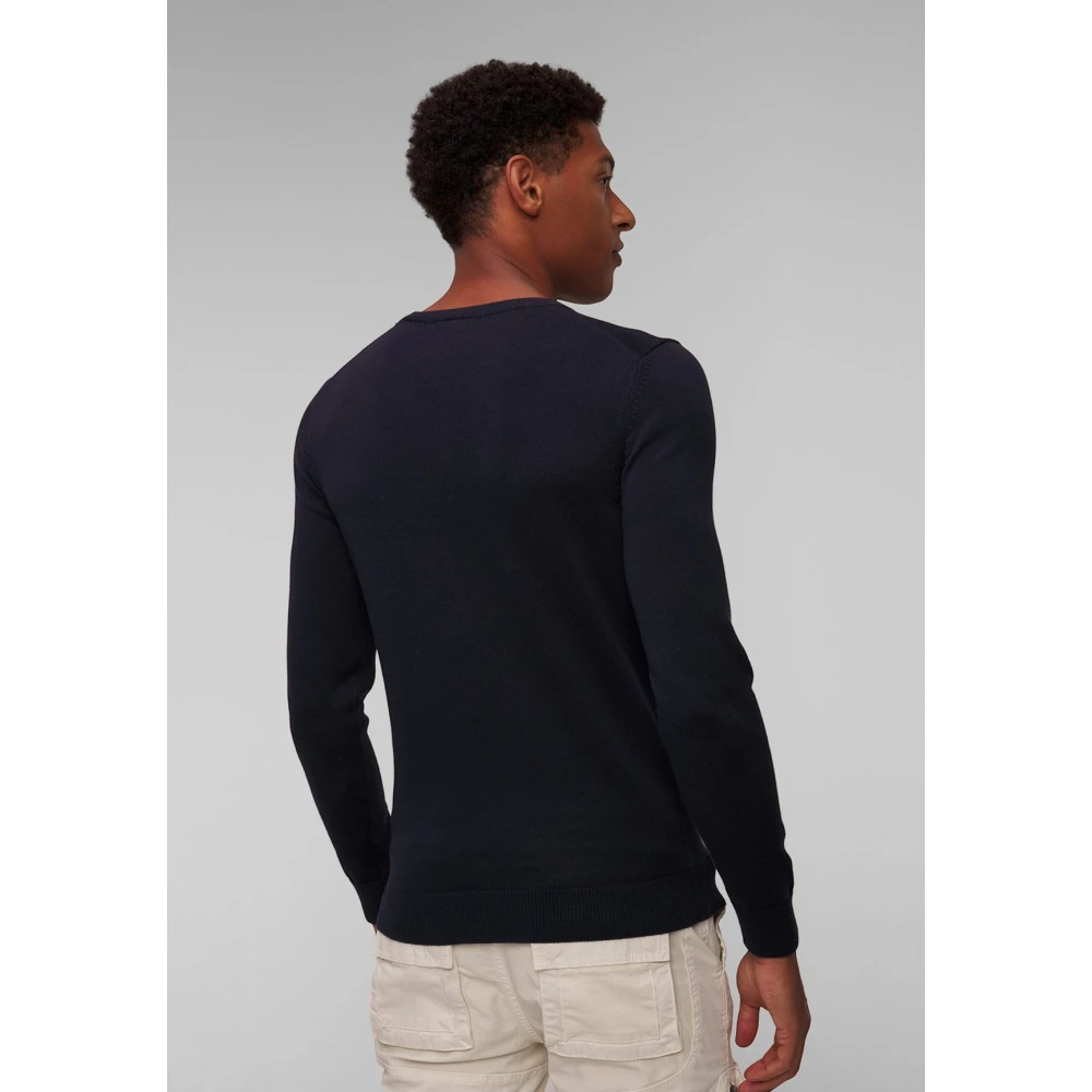 aeronautica militare Donkerblauwe Crewneck Sweater Blue Heren