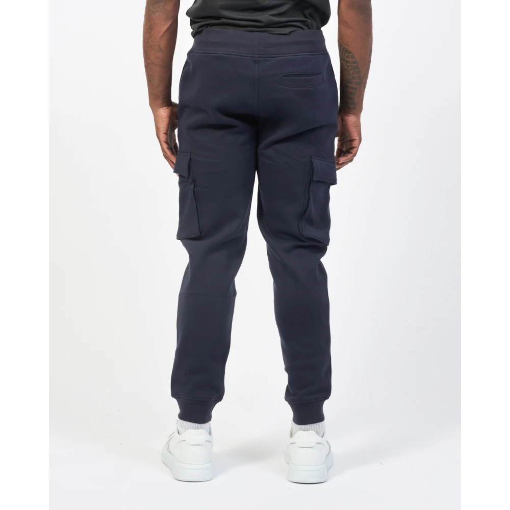 Guess Blauwe Cargo Broek met Logo Print Blue Heren