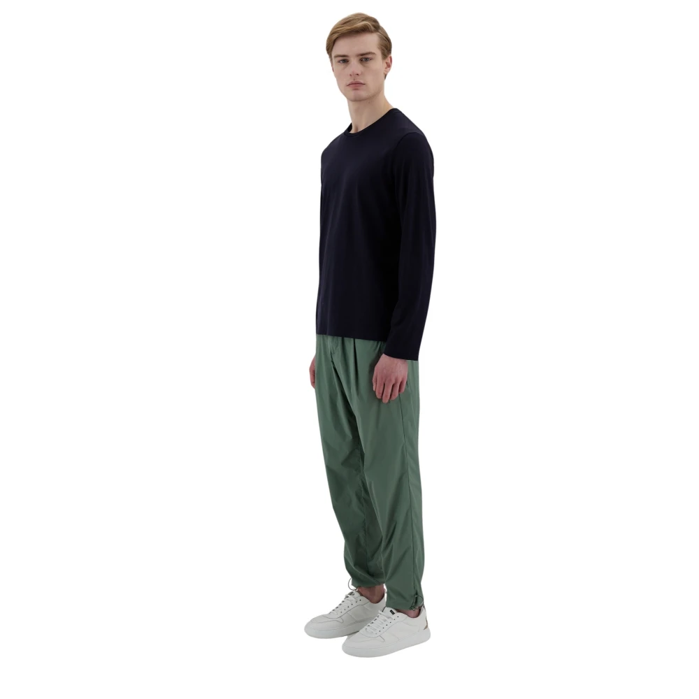 Herno Wollen Gebreide Trui met Lange Mouwen Blue Heren