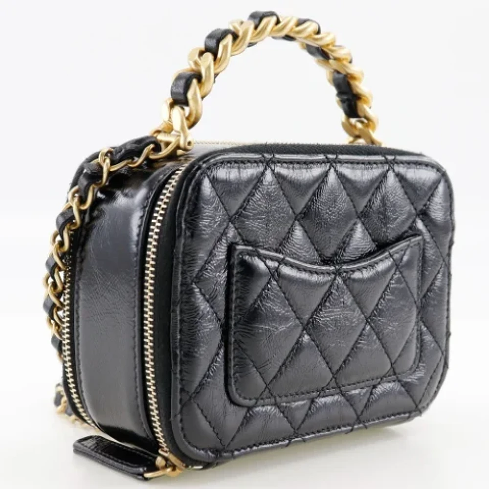 Chanel Vintage Pre-owned Leather handbags Black Dames